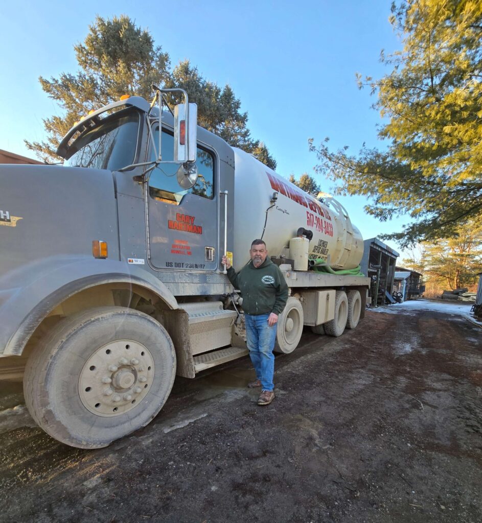 Gary Hartman and Hartmans Septic truck